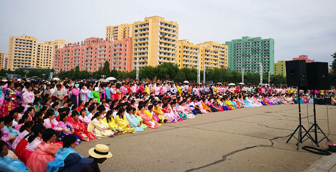 DPRK North Korea Liberation Day Mass Dance
